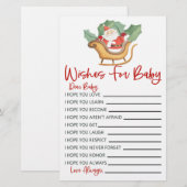 Kerstman wensen voor Baby shower activiteit Briefpapier (Voorkant / Achterkant)