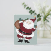 Kerstman wenskaart feestdagenkaart (Staand voorkant)