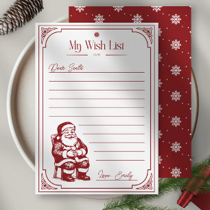Kerstman Wenslijst Kaart