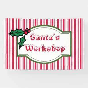 Kerstman Werkplaats Bannerbord Spandoek
