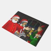 Kerstman Werkplaats Deurmat (Schuin)