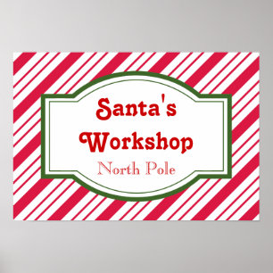 Kerstman Werkplaats Poster