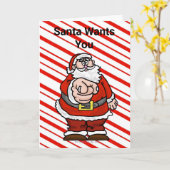 Kerstman wil wc-papier Funny Christmas Kaart (Gele Bloem)