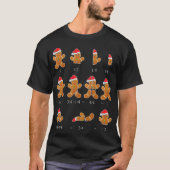 Kerstman Wiskunde lerarenfractie Gingerbrood Koekj T-shirt (Voorkant)
