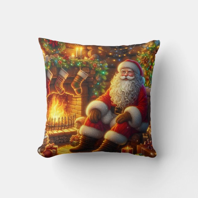 Kerstman Worp Kussen (Voorkant)