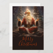 Kerstman Yoga Feestdagenkaart (Voorkant / Achterkant)