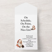 Kerstman Zakelijke Postkaart all-in-one All In One Uitnodiging (Binnen)