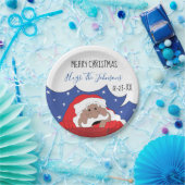 Kerstman zegt papieren bordje (Feest)