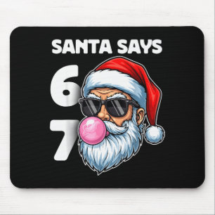Kerstman zegt Six Seven, 6 7 Gen Alpha Meme Slang Muismat