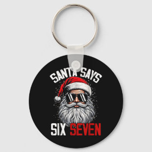 Kerstman zegt zes zeven 67 Gen Z Alpha Meme Slang  Sleutelhanger