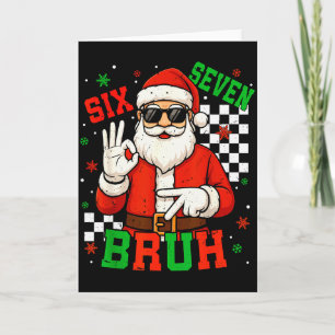 Kerstman zegt zes zeven 6 7 Gen Z Alpha Meme Bruh  Kaart