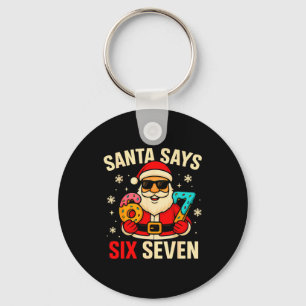 Kerstman zegt zes zeven grappig 67 meme kerst jong sleutelhanger