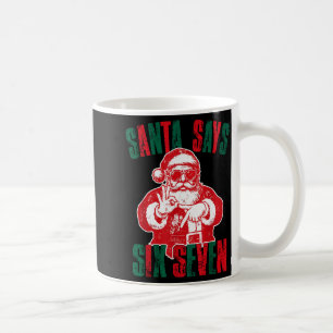 Kerstman zegt zes zeven Grappige 67 Meme Kerstmis Koffiemok
