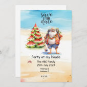 Kerstman Zomer Kerstmis in juli Kaart (Voorkant / Achterkant)