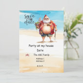 Kerstman Zomer Kerstmis in juli Kaart (Staand voorkant)