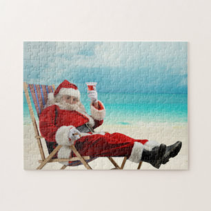 Kerstman Zomer Legpuzzel