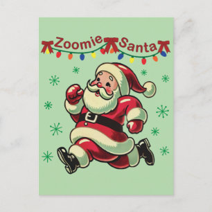 Kerstman Zoomie Kerstmis Briefkaart