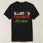 kerstman Zuster Gifts Santa's favoriete verpleegst T-shirt (Design voorkant)