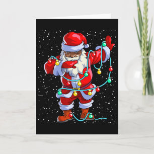 Kerstman Zwarte Kerst Afro Afro-Amerikaans Kaart