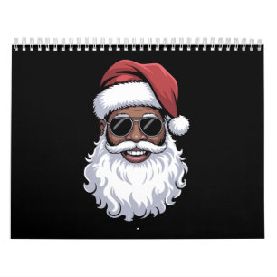 Kerstman Zwarte Kerstman Kerstman Afro Afro-Amerik Kalender