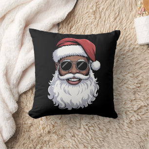 Kerstman Zwarte Kerstman Kerstman Afro Afro-Amerik Kussen