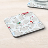 kerstmanatee bier onderzetter (Linkerzijde)