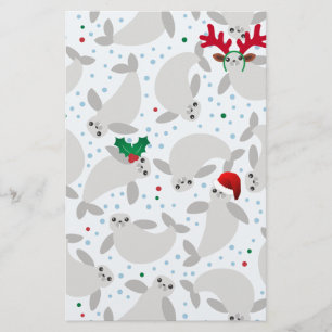 kerstmanatee briefpapier