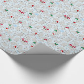 kerstmanatee cadeaupapier (Hoek)