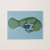 kerstmanatee legpuzzel (Horizontaal)