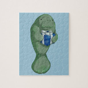 kerstmanatee legpuzzel