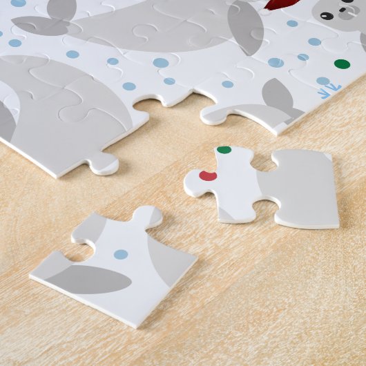 kerstmanatee legpuzzel (Zijkant)