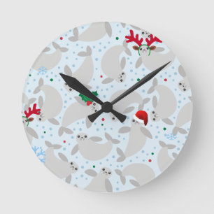kerstmanatee ronde klok