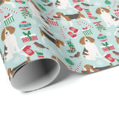 kerstmandedoekpapier voor beagle kerst cadeaupapier (Rol Hoek)