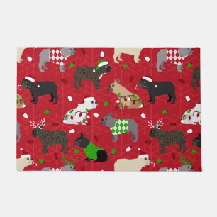 kerstmandehond Doormat Deurmat