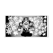 kerstmankertjes 	rubberstempel (Afrduk)