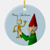 Kerstmanmaker Keramisch Ornament (Achterkant)