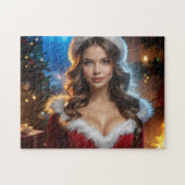 kerstmanmeisje legpuzzel (Horizontaal)