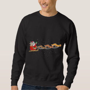 Kerstmann Eekhoorns Trekken Slede Kerst Gif Trui