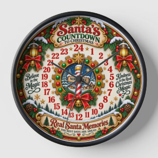 Kerstmannen Countdown naar Kerstmis Klok