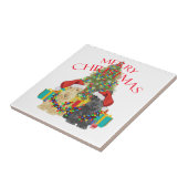 Kerstmannen Helpen Tegeltje (Zijkant)