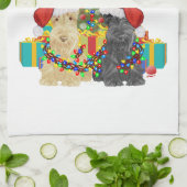 Kerstmannen Helpers Theedoek (Gevouwen)