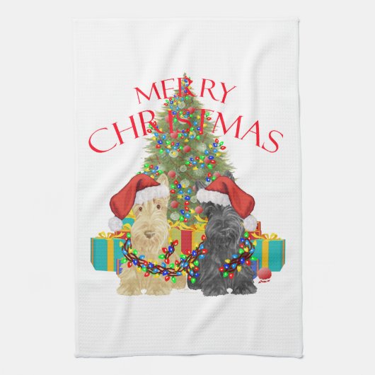 Kerstmannen Helpers Theedoek (Verticaal)