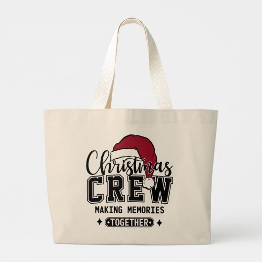 Kerstmannen maken samen herinneringen grote tote bag (Achterkant)