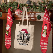 Kerstmannen maken samen herinneringen grote tote bag