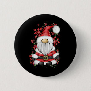 Kerstmannen meneer Claus Kabouter Sinterklaas Kers Ronde Button 5,7 Cm