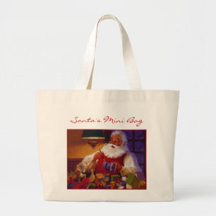 Kerstmannen Minitas Grote Tote Bag