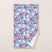 kerstmannen, Snowflakes en snoeprietjes Bad Handdoek (Handdoek)