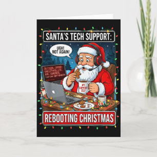 Kerstmannen Tech Support_ Kerst opnieuw opstarten Kaart