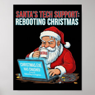 Kerstmannen technische ondersteuning Herstart Kers Poster