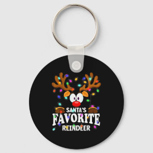 Kerstmannen Vrouwen Santa's Favoriete Rendier  Sleutelhanger